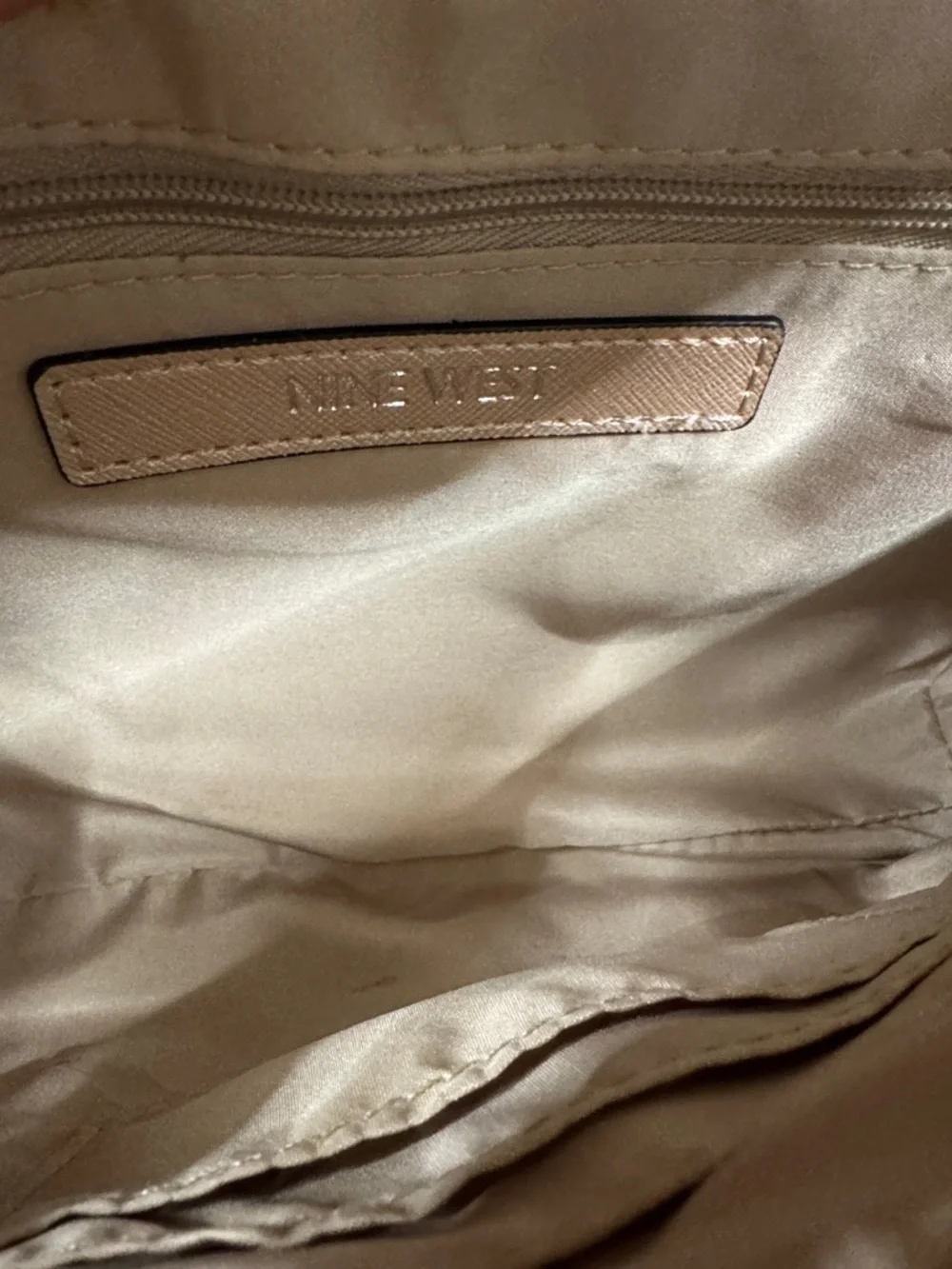Nine West Rose Blush metallic Crossbody Bag with Matching Card Case NEW